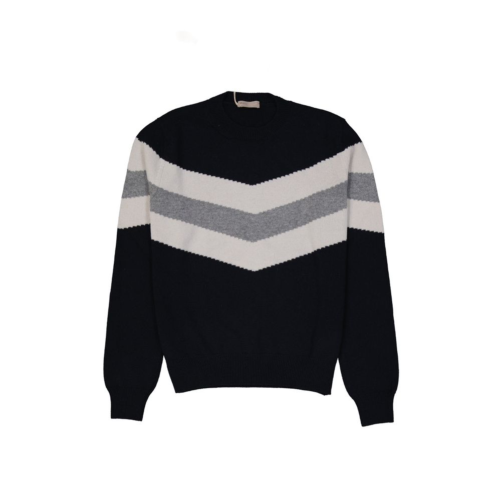 Herno Blue Wool Sweatshirt Herno
