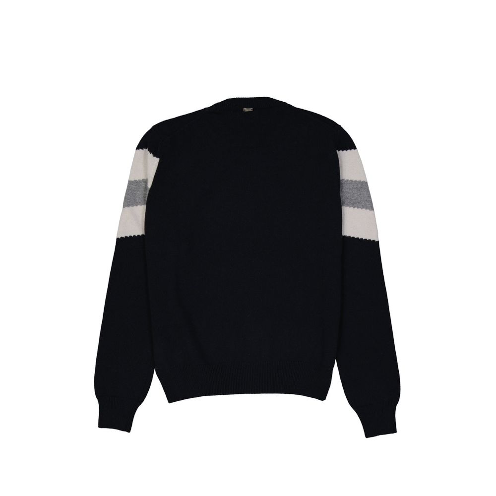 Herno Blue Wool Sweatshirt Herno