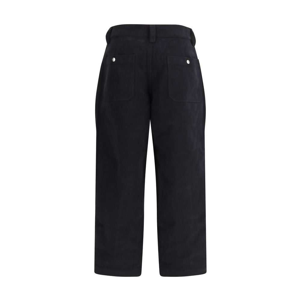 Isabel Marant Étoile black cotton casual pants with relaxed fit and elastic waistband, styled for everyday wear.