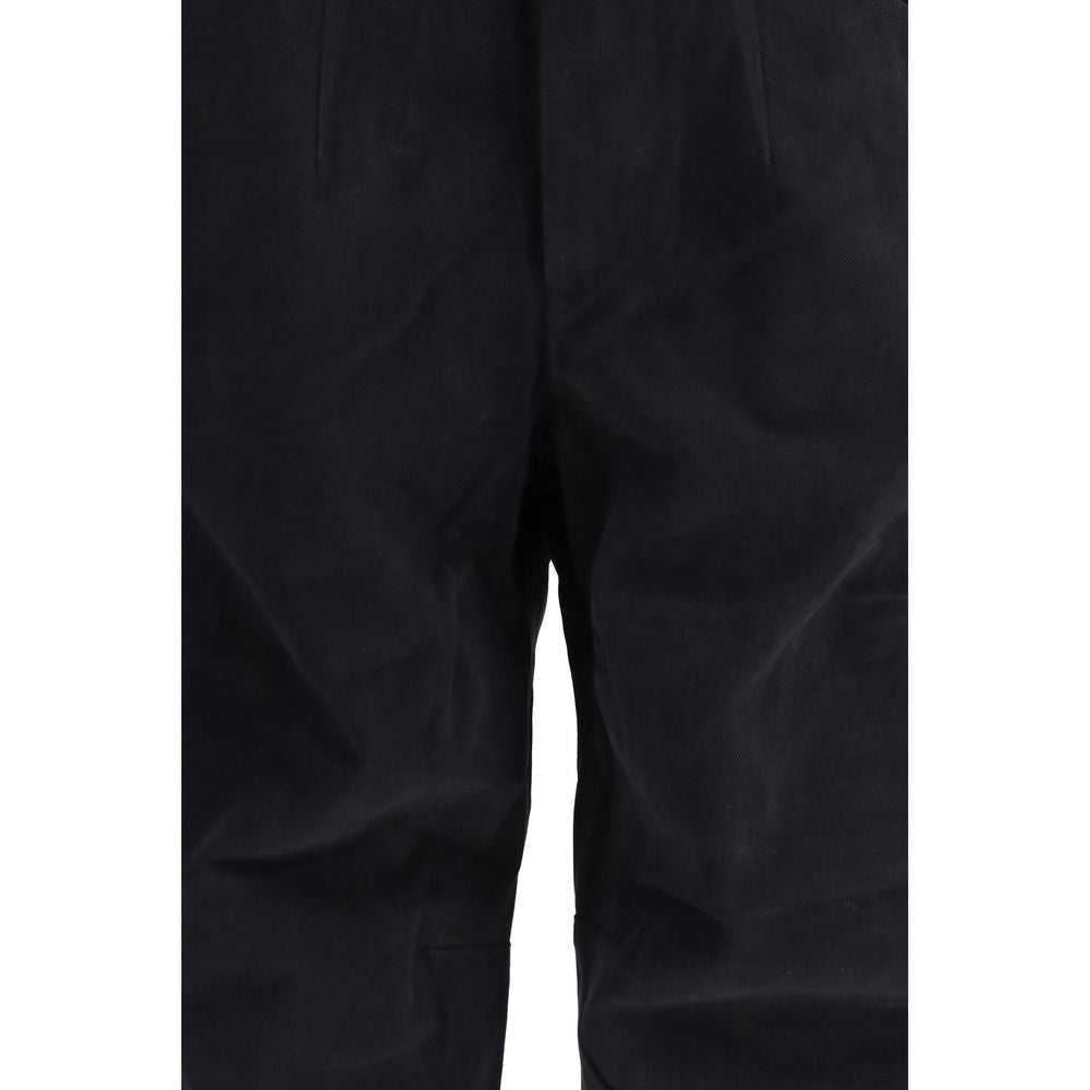 Black cotton casual pants by Isabel Marant Étoile with a relaxed fit and minimalist design, perfect for everyday wear.