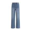 Self-Portrait Blue Cotton Straight-Leg Jeans Self-Portrait