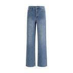 Self-Portrait Blue Cotton Straight-Leg Jeans Self-Portrait