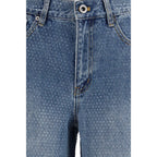 Self-Portrait Blue Cotton Straight-Leg Jeans Self-Portrait