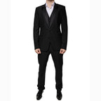 Dolce & Gabbana Black Virgin Wool Tuxedo Dolce & Gabbana