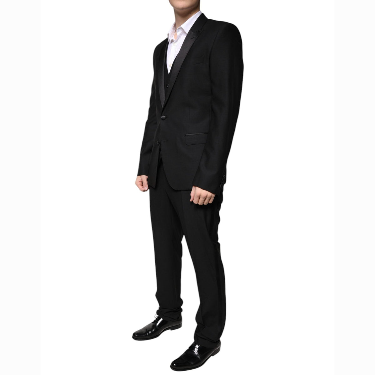 Dolce & Gabbana Black Virgin Wool Tuxedo Dolce & Gabbana