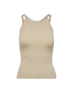 Only Beige Nylon Elastane Tank Tops Only