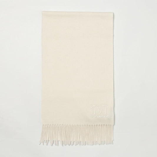 Max Mara White Cashmere Scarf Max Mara