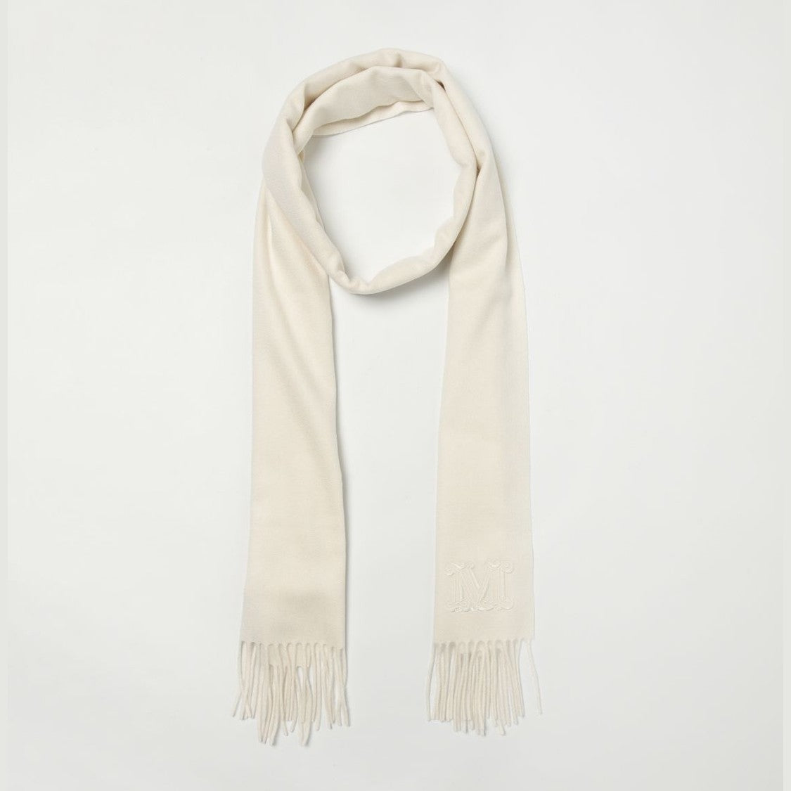 Max Mara White Cashmere Scarf Max Mara