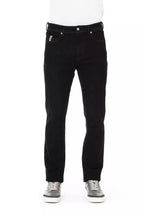 Baldinini Trend Black Cotton Straight-Leg Jeans Baldinini Trend