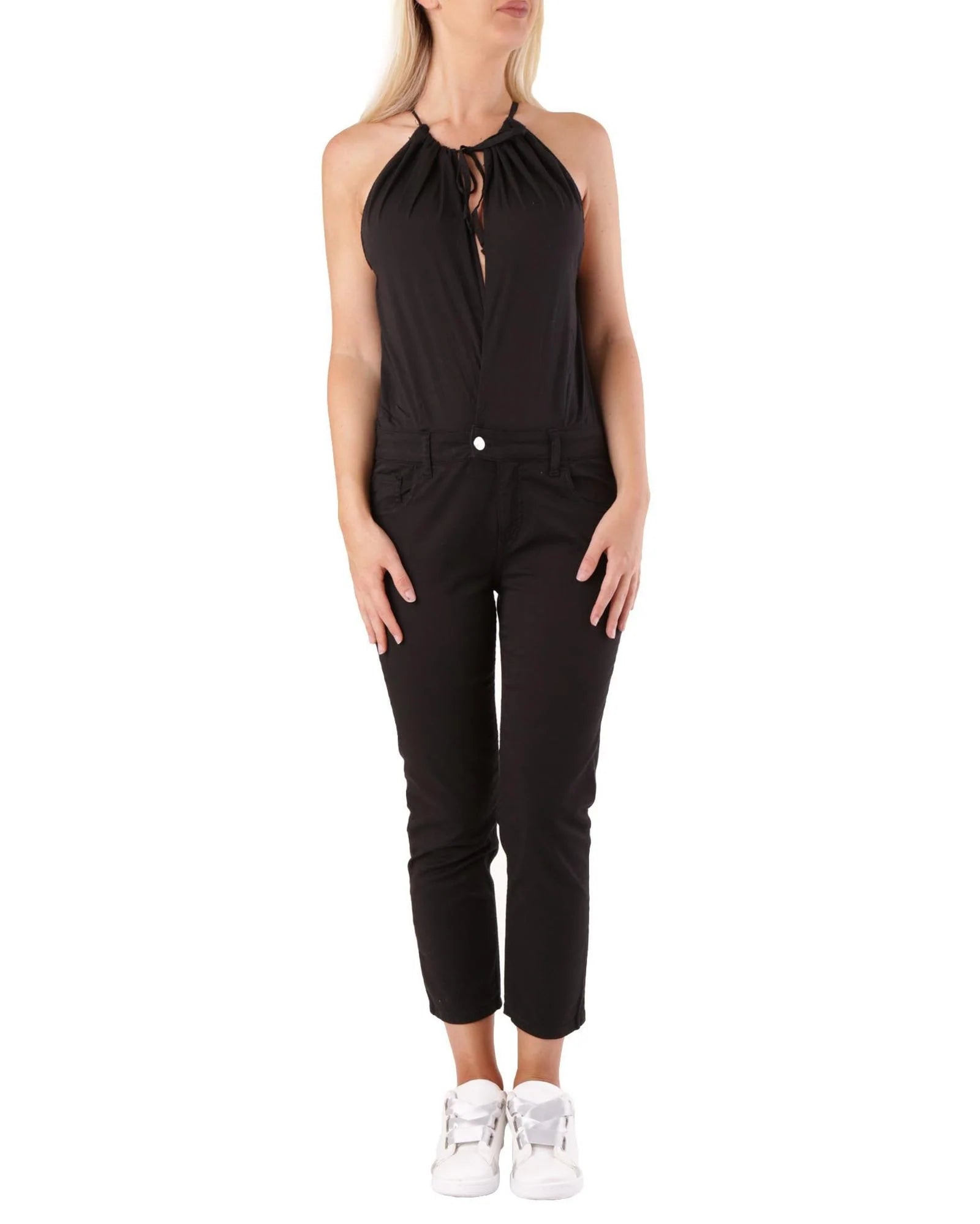 Met Black Cotton Jumpsuit Met