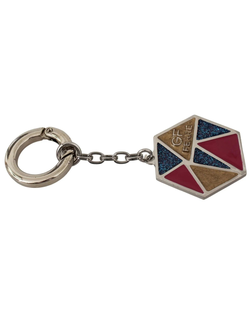 Ferre Blue Metal Keychain Ferre