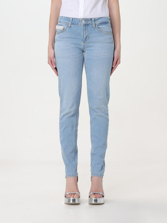 Liu Jo Blue Cotton Straight-Leg Jeans Liu Jo