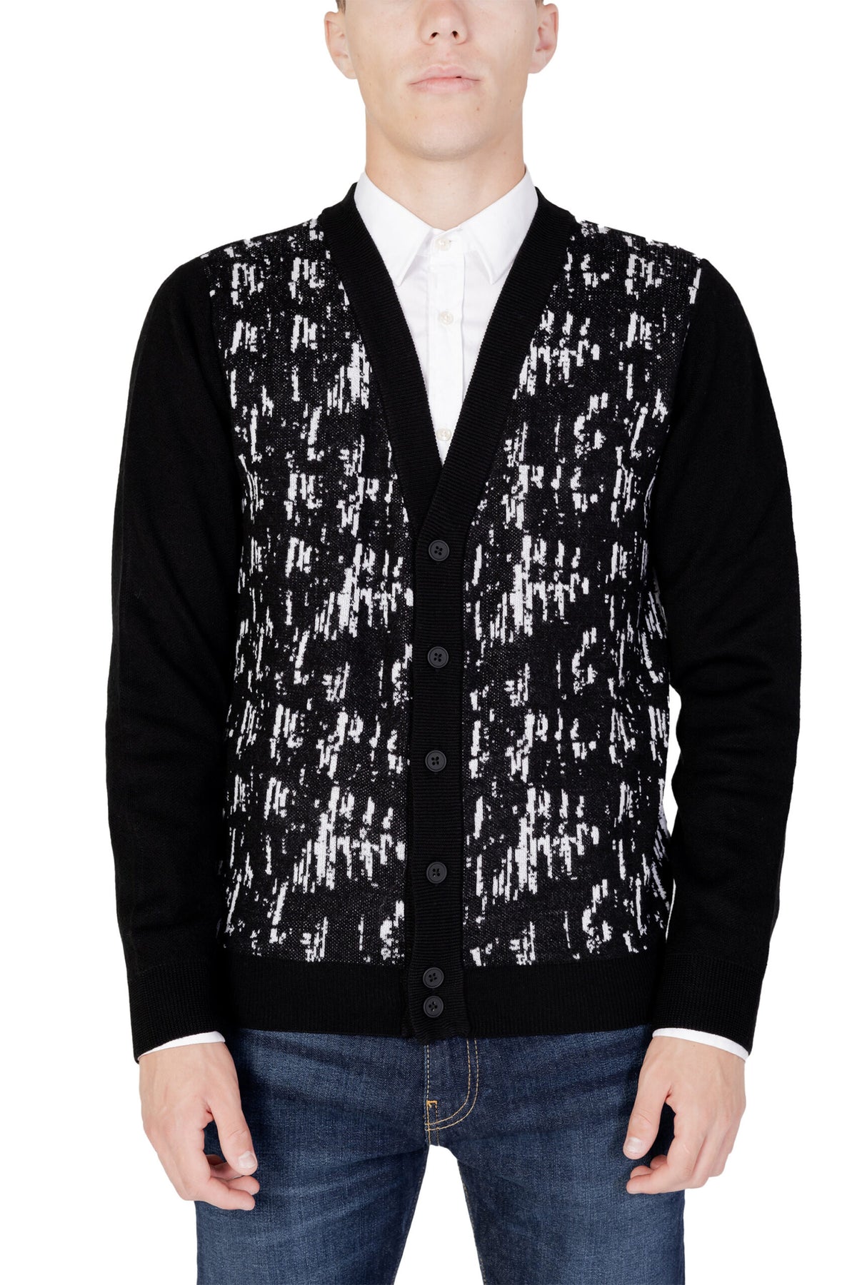 Antony Morato Black Wool Cardigan Antony Morato
