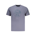 Blue cotton men's T-shirt by North Sails, featuring a classic fit and crew neckline.
