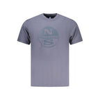 Blue cotton men's T-shirt by North Sails, featuring a classic fit and crew neckline.