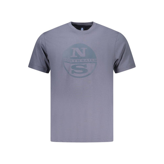 North Sails Blue Cotton Men T-Shirt North Sails
