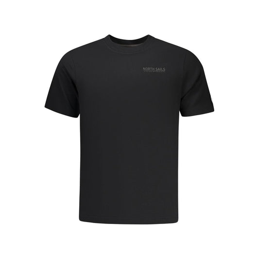 North Sails Black Cotton Men T-Shirt North Sails