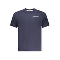 Blue cotton men's T-shirt by North Sails featuring a classic fit and crew neckline.