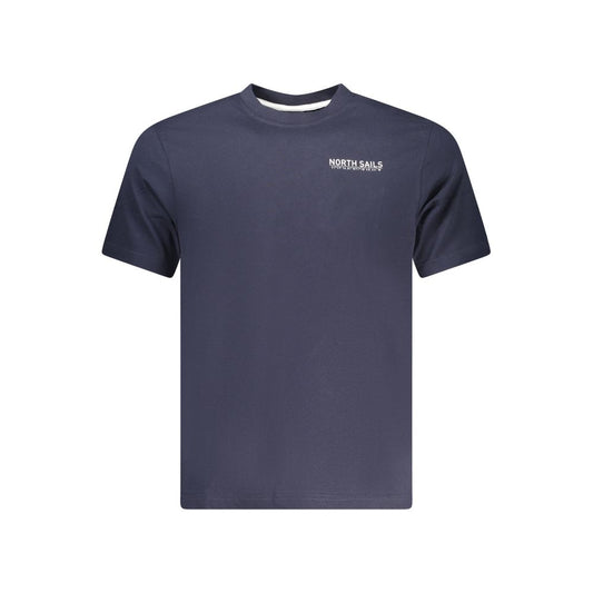 North Sails Blue Cotton Men T-Shirt North Sails