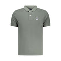 North Sails Verde cotton men's polo shirt displayed on a hanger, featuring a classic collar and short sleeves.