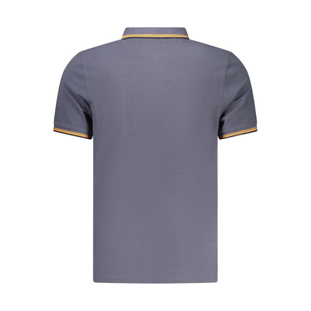 North Sails Blu Cotton Men's Polo shirt displayed on a hanger, showcasing a classic fit and soft cotton fabric.