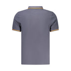 North Sails Blu Cotton Men's Polo shirt displayed on a hanger, showcasing a classic fit and soft cotton fabric.