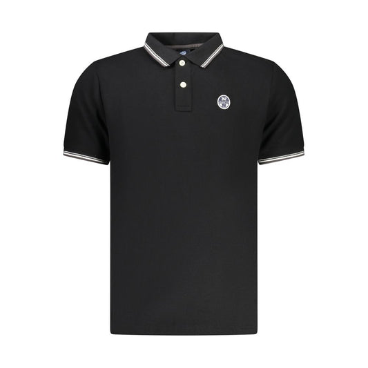 North Sails Black Cotton Men Polo North Sails