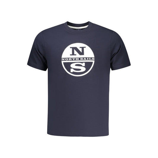North Sails Blue Cotton Men T-Shirt North Sails