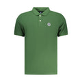 North Sails Verde cotton men's polo shirt displayed on a hanger with a classic collar and short sleeves.