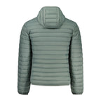North Sails Verde polyester men's jacket displayed on a hanger, featuring a sleek design and full-length zipper.