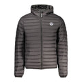 North Sails Nero Poliammide Uomo Giaccone showing a men's navy waterproof nylon jacket with a hood and front zipper.