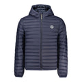 North Sails Blu Poliammide men's jacket with front zipper, standing collar, and lightweight design for casual wear.