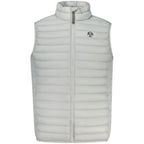 North Sails Grigio Poliammide men's jacket displayed on a hanger, showcasing its lightweight fabric and classic design.