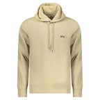 Beige Rifle men's cotton sweatshirt with long sleeves and crew neckline, casual and comfortable for everyday wear.