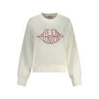 Pepe Jeans Bianco cotton women's sweatshirt with long sleeves and crew neck, casual style and comfortable fit.