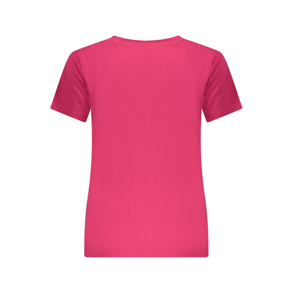 Pepe Jeans Rosso cotton women's T-shirt in red with short sleeves and round neckline, casual and comfortable for everyday wear.