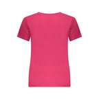 Pepe Jeans Rosso cotton women's T-shirt in red with short sleeves and round neckline, casual and comfortable for everyday wear.
