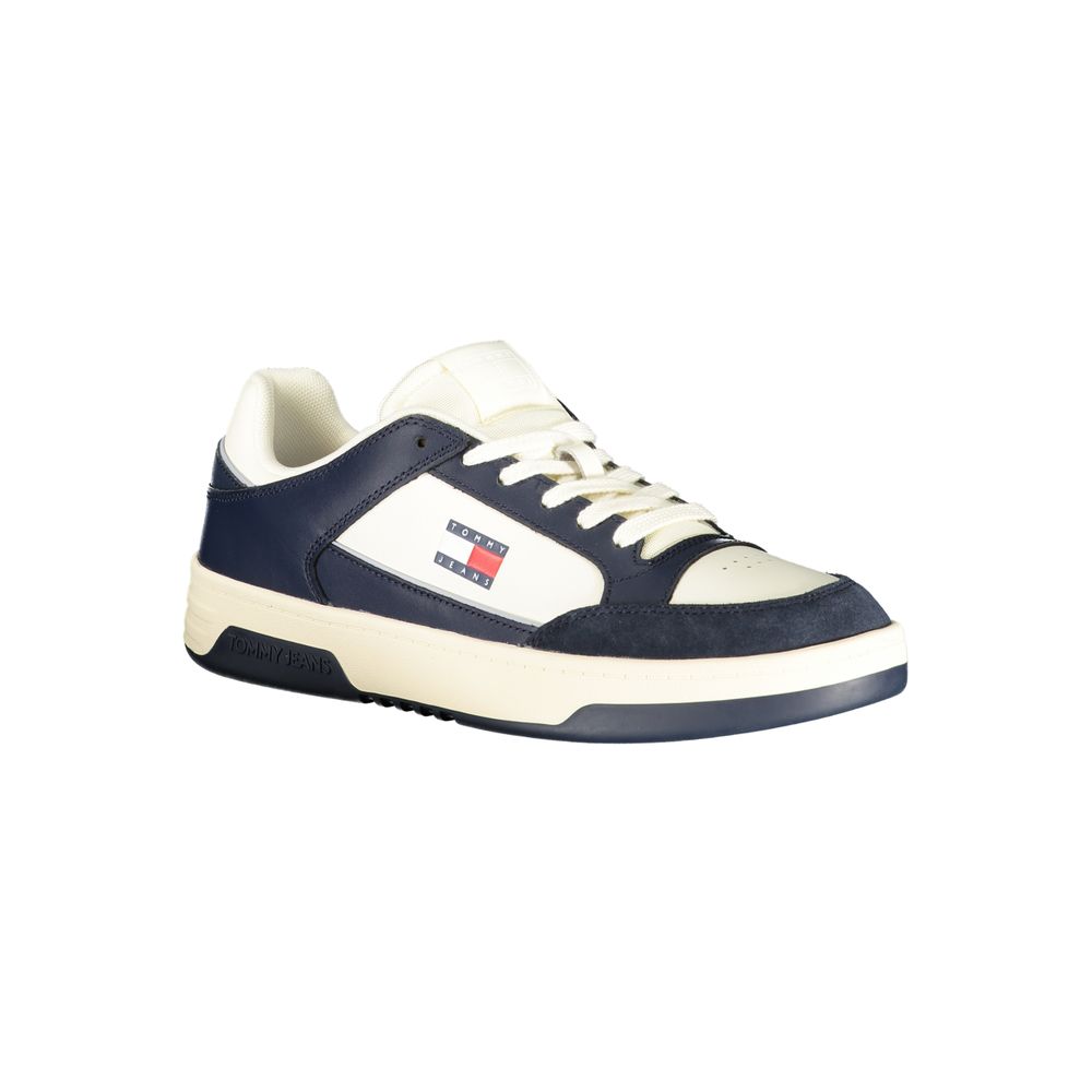 Tommy Hilfiger Bianco polyurethane men's sneaker with white design and logo detailing, casual athletic footwear.