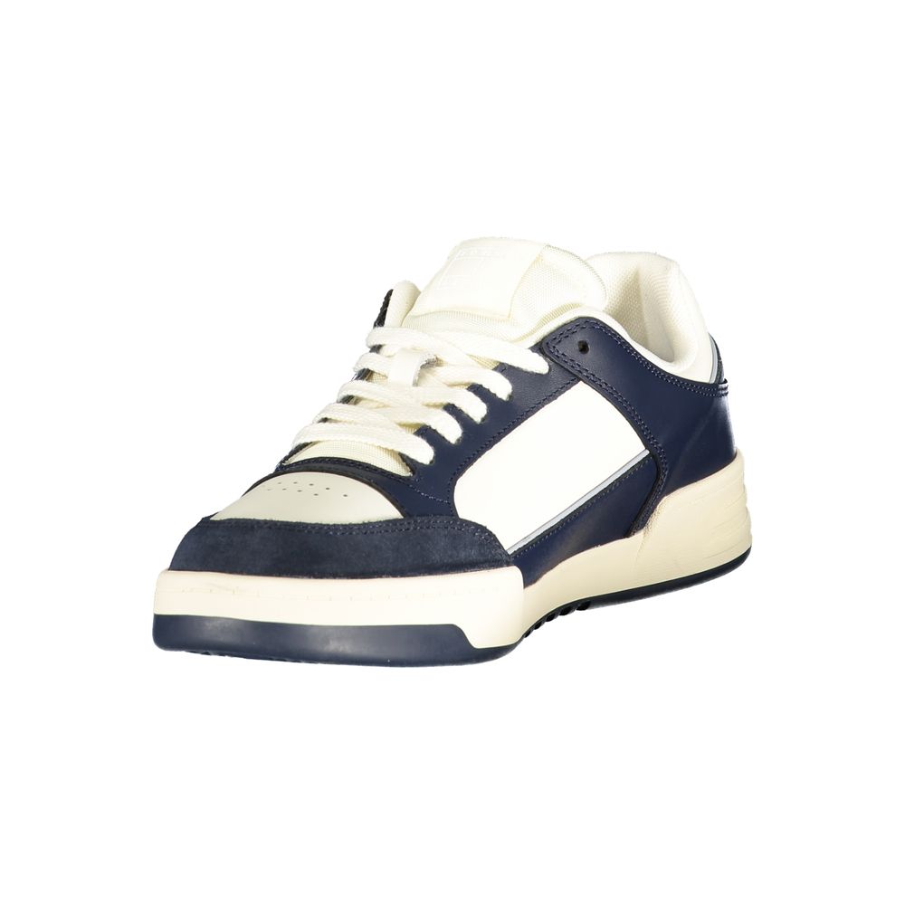 Tommy Hilfiger Bianco polyurethane men's sneaker with white design and casual style, featuring the brand's logo on the side.
