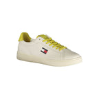 Tommy Hilfiger Bianco men's polyurethane sneaker with white design and casual athletic style.
