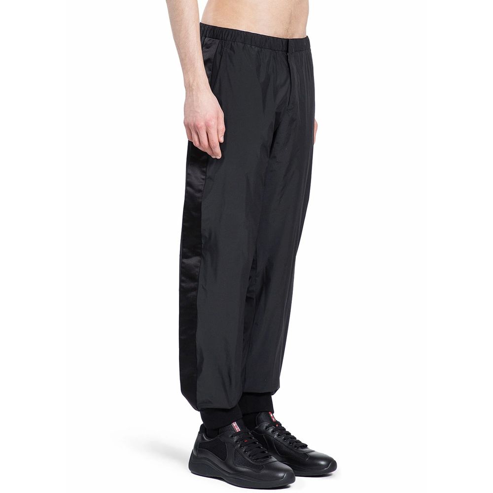 Prada Black Nylon Joggers Workout Pants