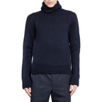 Prada Blue Wool Turtleneck Prada