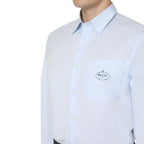 Prada Blue Cotton Dress Shirt - Eljoys Fashion 