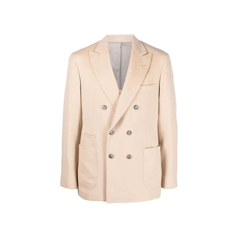 Brunello Cucinelli Beige Wool Coat Brunello Cucinelli