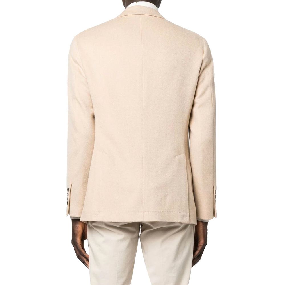 Brunello Cucinelli Beige Wool Coat Brunello Cucinelli