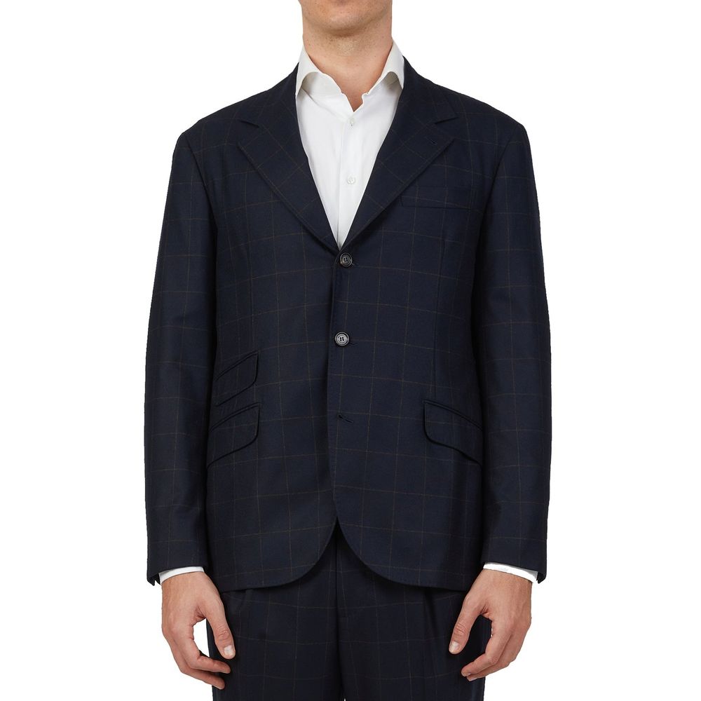 Brunello Cucinelli Blue Wool Two-Piece Suit Brunello Cucinelli