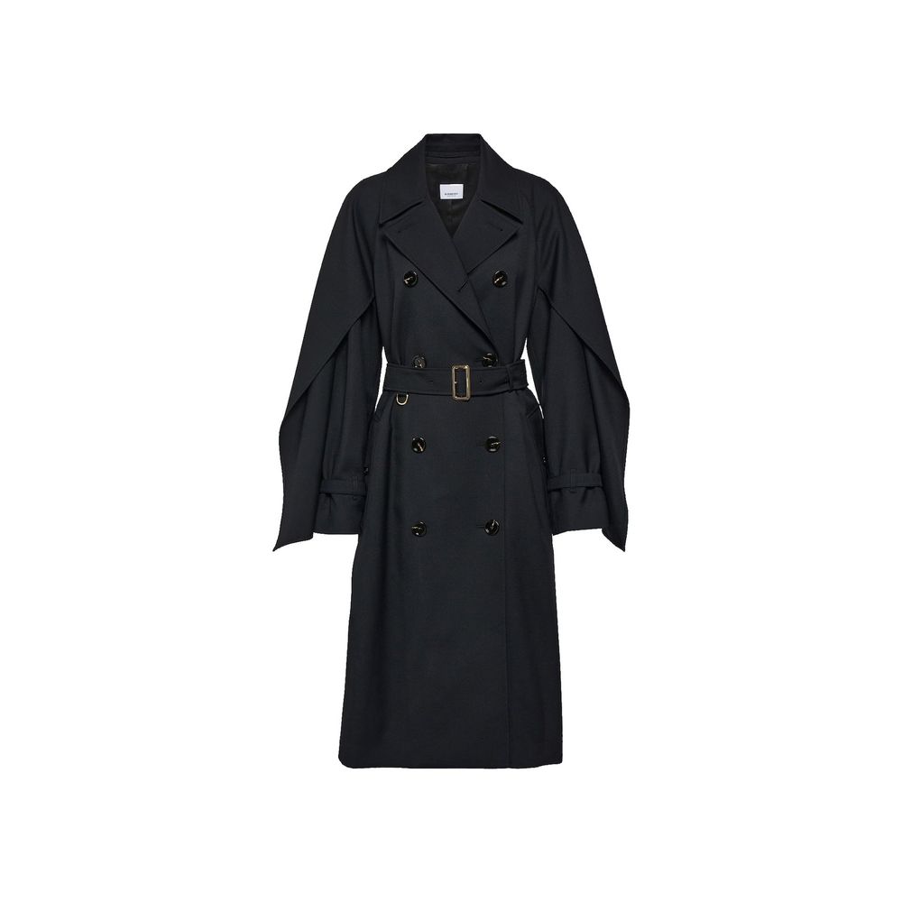 Burberry Black Polyester Coat Burberry