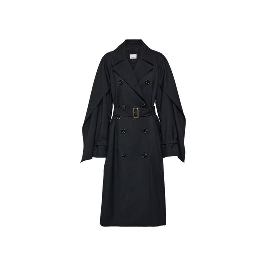 Burberry Black Polyester Coat Burberry