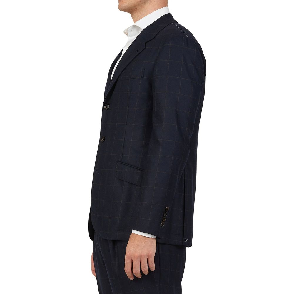 Brunello Cucinelli Blue Wool Two-Piece Suit Brunello Cucinelli