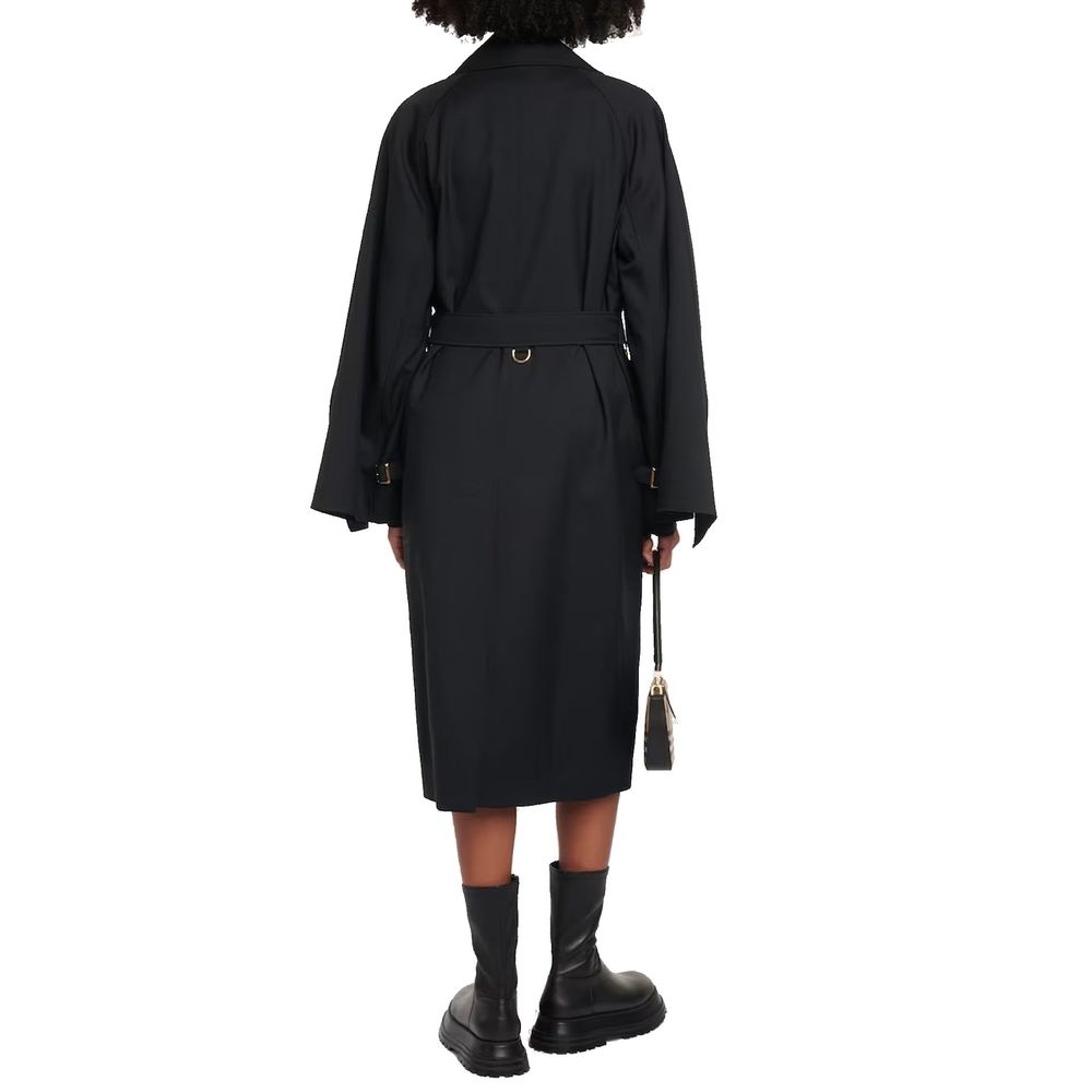 Burberry Black Polyester Coat Burberry